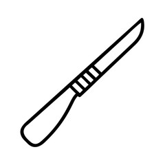 Vector illustration of a scalpel surgical knife for medical and healthcare use