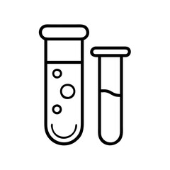Laboratory test tubes vector illustration for science experiment and research