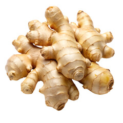 Ginger root isolated on transparent background  
