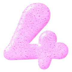 pink number 4