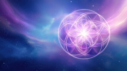 Spiritual cycle conceptual diagram universe infographic cosmic environment aerial view abstract representation