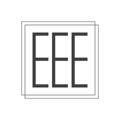 initial monogram logo with square style design