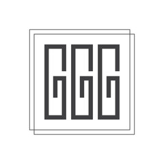 initial monogram logo with square style design