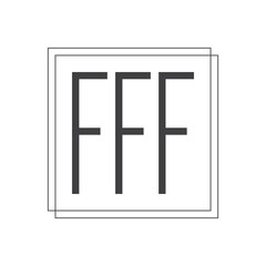 initial monogram logo with square style design