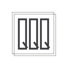 initial monogram logo with square style design