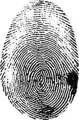 Fingerprint icons. Personal id identity. Press finger, scan for safety.