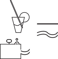 illustration of a cocktail with a straw