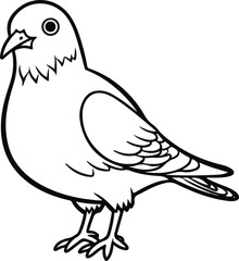 a Hand drawn bird outline