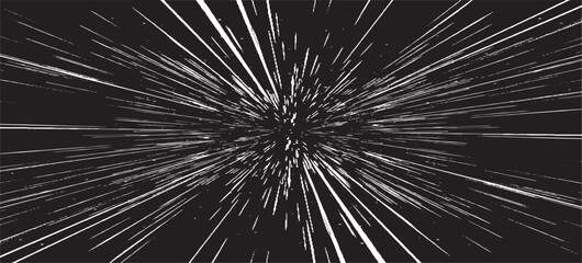 Obraz premium Circular starburst explosion texture. Distressed uneven grunge background. Abstract vector illustration. Overlay to create interesting effect and depth. Isolated on white background.