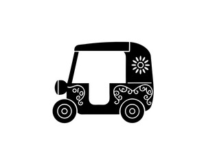creative details Rickshaw Art Motif Icon