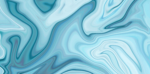 Abstract colorful marble pattern of the fluid light blue and white abstract background blend of curves. colorful marble surface. 