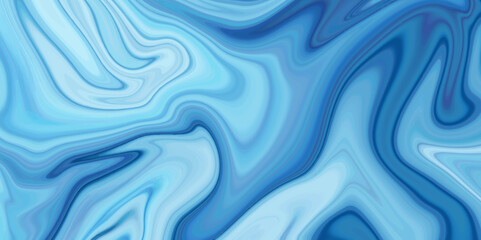 Abstract colorful marble pattern of the fluid light blue and white abstract background blend of curves. colorful marble surface. 