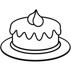 cake on a white background