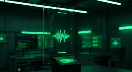 Sound Wave Display in Dark Room for Data Analysis and Scientific Research