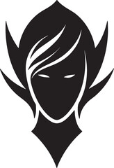 face silhouette logo minimalist face vector art illustration
