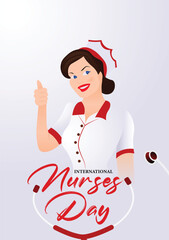 International Nurses Day 12 May vector poster