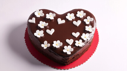 heart shaped chocolate cake