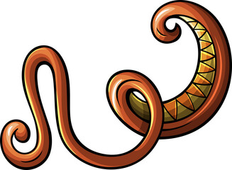 Obraz premium Cartoon decorative curl