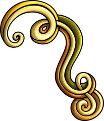 Fototapeta premium Cartoon decorative curl