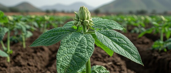 Young Plants in a Field
