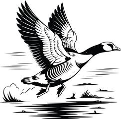 Goose Silhouette Set for Nature and Wildlife Design Projects