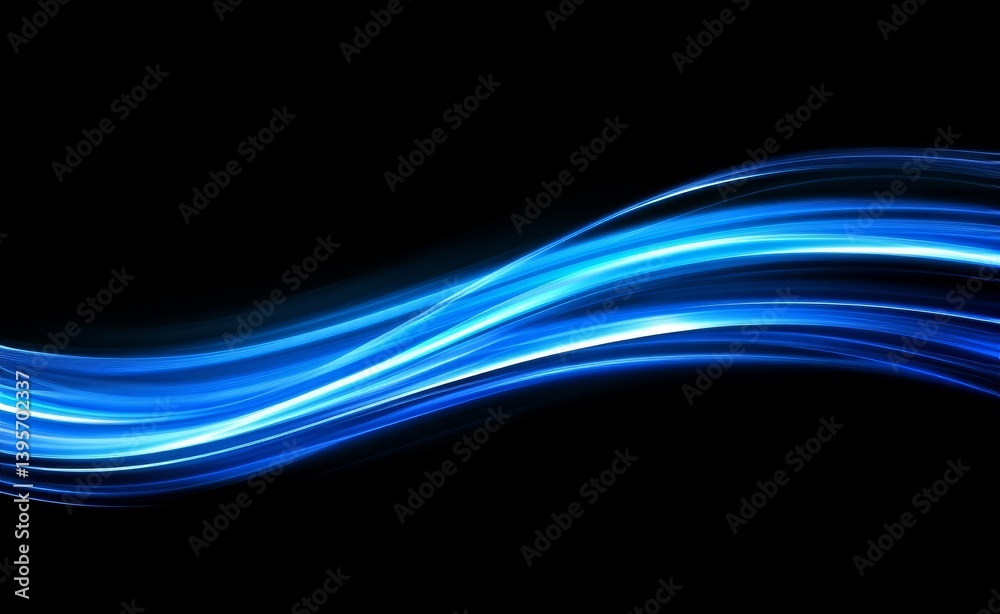 Sticker the gradient of abstract blue and black creates a light pattern that features a soft, tech-inspired 