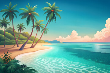 Obraz premium Andaman Escape generative ai