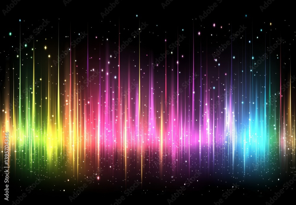 Wall mural a multicolored abstract background with a vintage retro appearance and a creatively defocused design