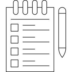 Notepad single vector illustration icon
