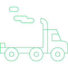 Trailer single vector illustration icon