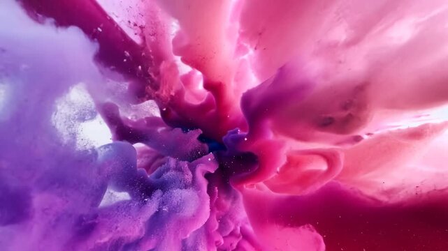 Pinke Farbexplosion mit tiefer Struktur
