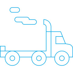 Trailer single vector illustration icon