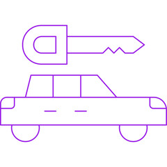 Rent a Car single vector illustration icon