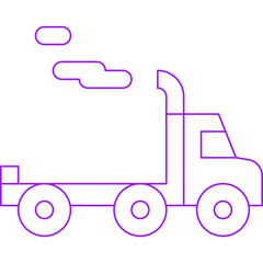 Trailer single vector illustration icon