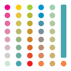 Color Gradient Dot Chart with Pastel Palette Design
