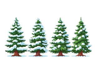 Fototapeta premium christmas tree with snow