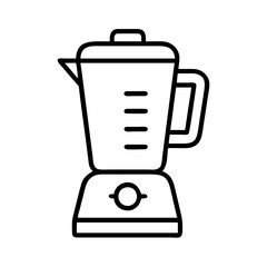 Outline kitchen blender appliance for smoothie preparation and food processing use