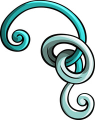 Cartoon decorative curl