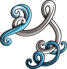 Cartoon decorative curl