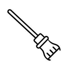 Broom cleaning tool icon vector design illustration for sweeping and housework task