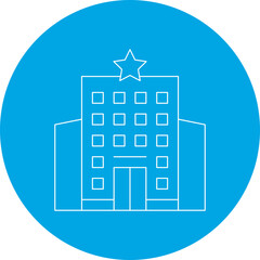 Hotel single vector illustration icon