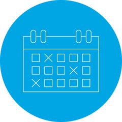 Marked Calendar single vector illustration icon