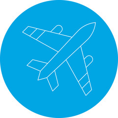 Aeroplane single vector illustration icon