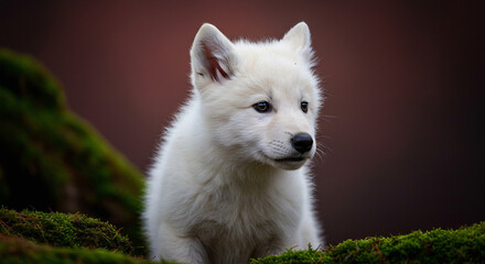 Obraz premium white dire wolf