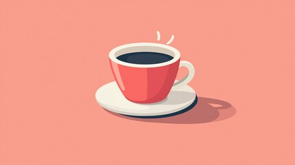 Obraz premium Simple Coffee Cup Illustration (2)