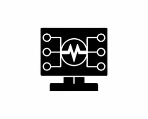 creative details Heartbeat Monitor Icon Vector Illustration