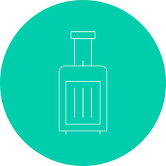 Luggage single vector illustration icon