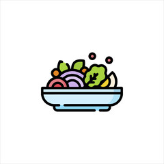 illustration of a bowl of vegetables
