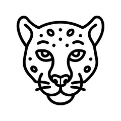 Leopard head vector illustration, big cat, wildlife animal, feline, predator art