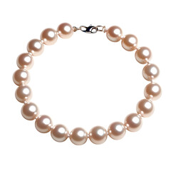 Obraz premium A pearl necklace with a lustrous sheen, isolated on a transparent background.